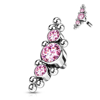 Titanio Top 3 Circonita Rosca interna