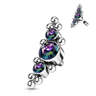 Titanio Top 3 Circonita Rosca interna