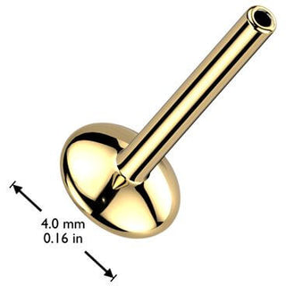 Titanio base labret 4mm  Push In