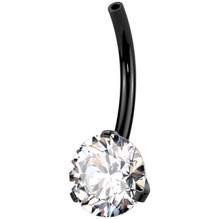 Titanio piercing Ombligo pieza inferio circonita Push In