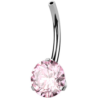 Titanio piercing Ombligo pieza inferio circonita Push In