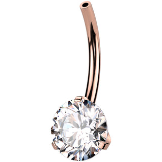 Titanio piercing Ombligo pieza inferio circonita Push In
