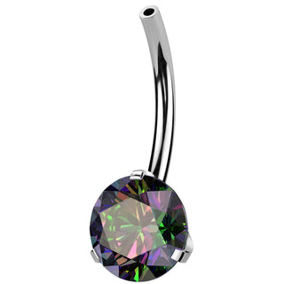Titanio piercing Ombligo pieza inferio circonita Push In