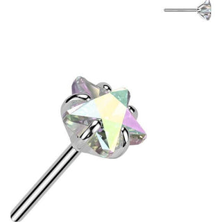 Titanio Estrella de circonita Push In