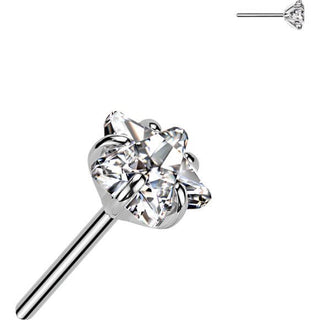 Titanio Estrella de circonita Push In
