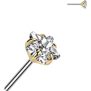 Titanio Estrella de circonita Push In