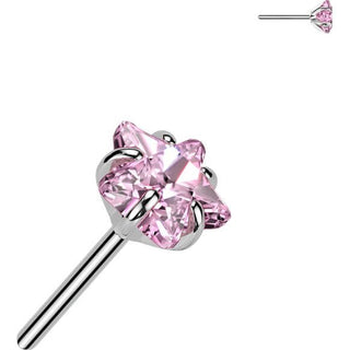 Titanio Estrella de circonita Push In