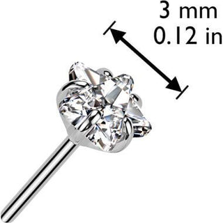 Titanio Estrella de circonita Push In