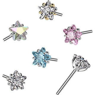 Titanio Estrella de circonita Push In