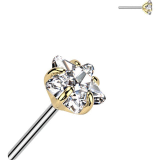 Titanio Estrella de circonita Push In