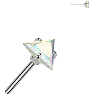 Titanio Triangulo de circonita Push In