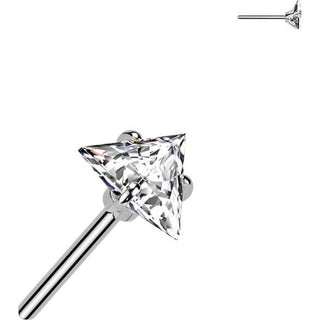 Titanio Triangulo de circonita Push In
