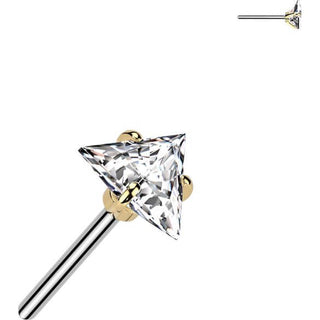 Titanio Triangulo de circonita Push In