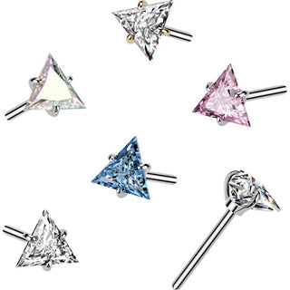 Titanio Triangulo de circonita Push In