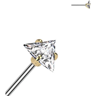 Titanio Triangulo de circonita Push In