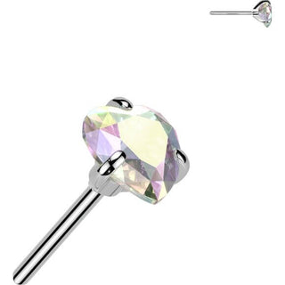 Titanio Corazòn de circonita Push In