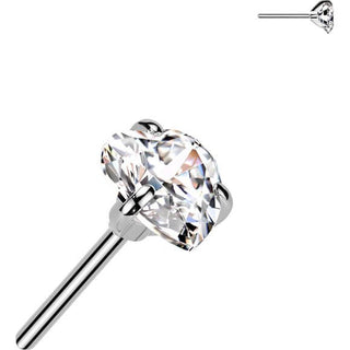 Titanio Corazòn de circonita Push In