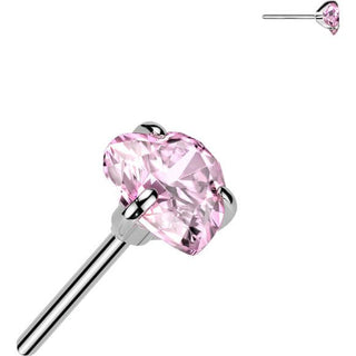 Titanio Corazòn de circonita Push In