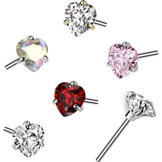 Titanio Corazòn de circonita Push In