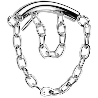 Titanio Top barra curvada doble cadena Push In