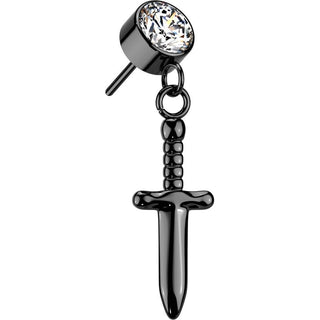 Titanio Parte superior de Circonita con cuchillo colgante Push In