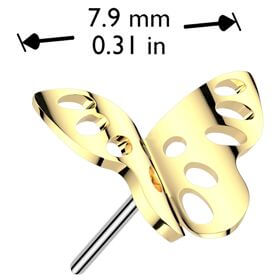 Titanio Top mariposa Push In