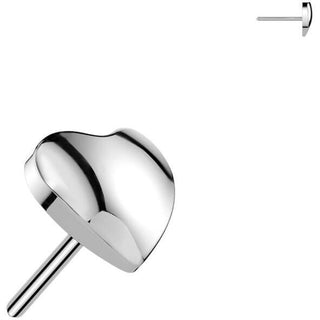 Titanio Top corazón Push In