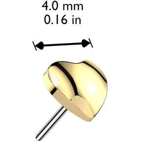 Titanio Top corazón Push In