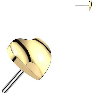 Titanio Top corazón Push In