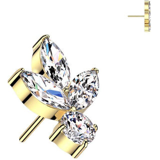 Titanio hoja circonitas Push In