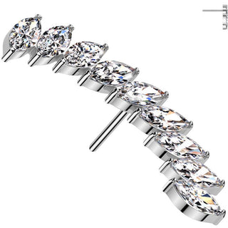 Titanio top curva circonitas Push In