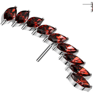 Titanio top curva circonitas Push In