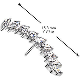 Titanio top curva circonitas Push In