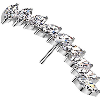 Titanio top curva circonitas Push In