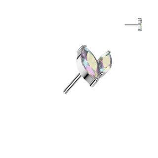 Titanio top circonita talla marquesa Push In