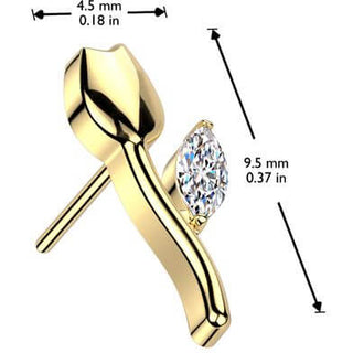 Titanio top tulipán Push In