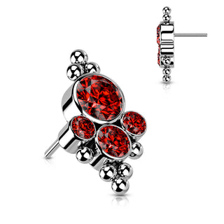 Titanio Top 4 Circonitas Push In