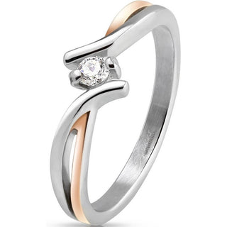 Oro y plata con circonitas