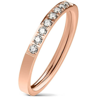 Oro rosa y 8 circonitas