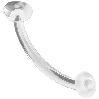 Retenedor Barbell Curvo Transparente