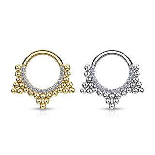 Anillo Esferas Circonita Clicker