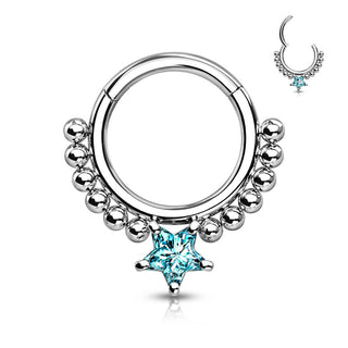 Anillo Circonita Estrella Plata Clicker