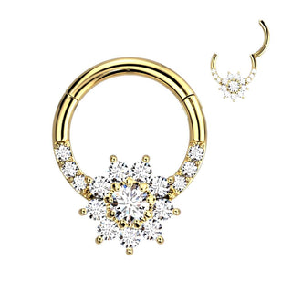 Anillo Circonita Flor Clicker