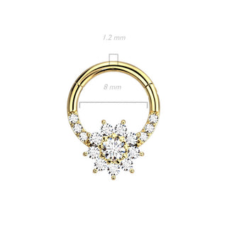 Anillo Circonita Flor Clicker