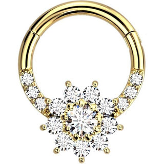 Anillo Circonita Flor Clicker