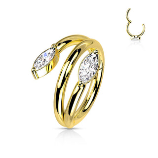 Anillo Circonita ovalada Clicker