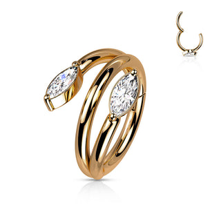 Anillo Circonita ovalada Clicker