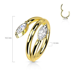Anillo Circonita ovalada Clicker