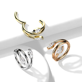 Anillo Circonita ovalada Clicker
