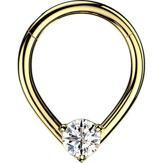 Anillo Lágrima con circonita Segment